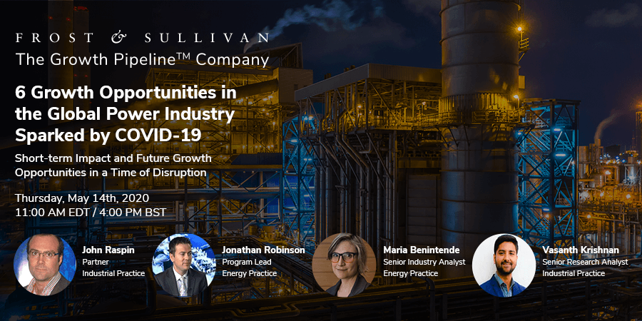 Frost & Sullivan Webinar Explores Six Key Growth Opportunities in the Global Power Industry Sparked by COVID-19