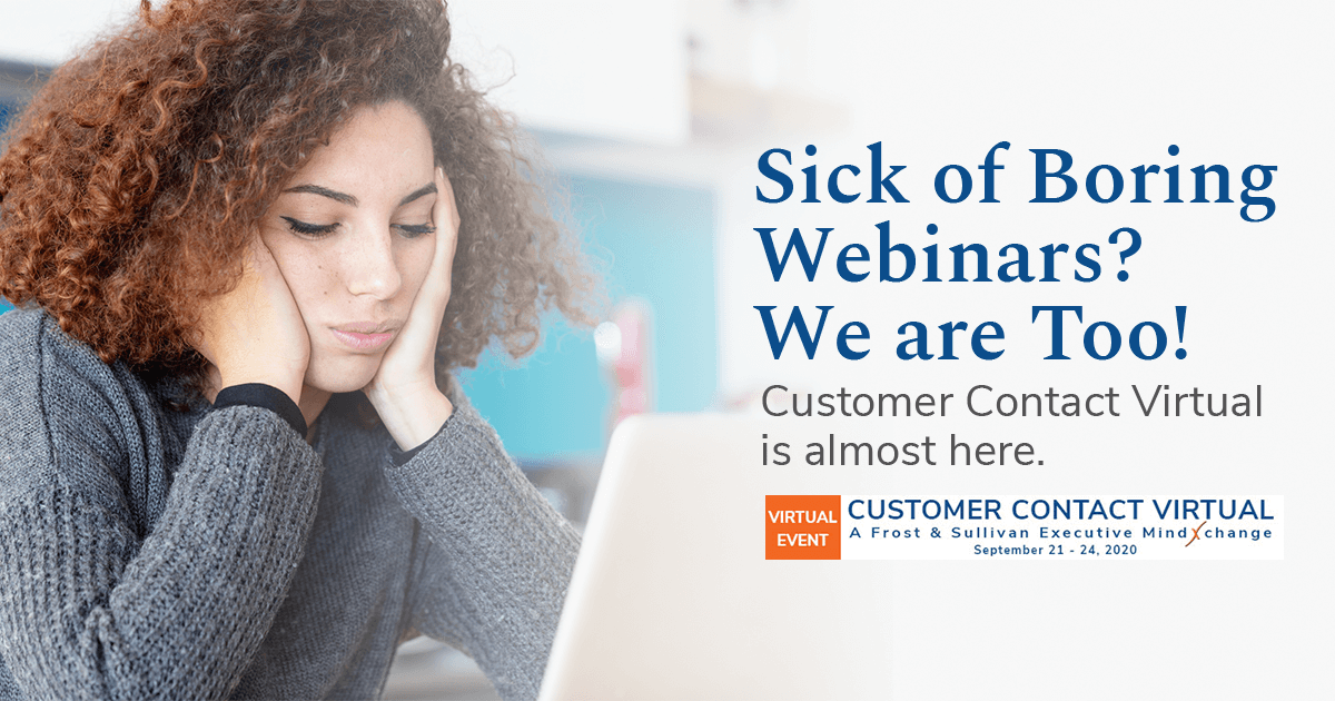 Frost & Sullivan Announces First Customer Contact VIRTUAL
