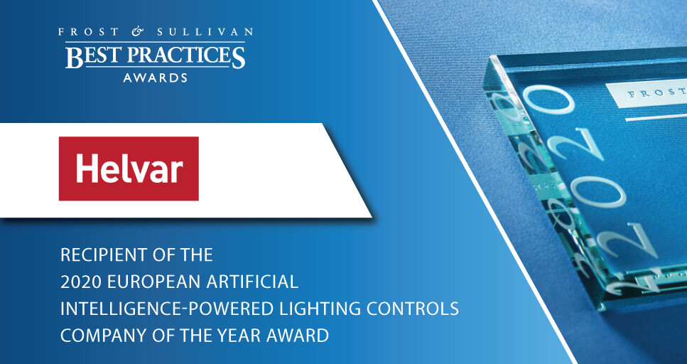 Helvar Commended by Frost & Sullivan for Leading the AI-powered Lighting Controls Market with Its ActiveAhead Solution