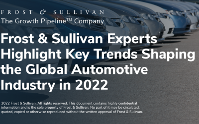 Frost & Sullivan Experts Highlight Key Trends Shaping the Global Automotive Industry in 2022