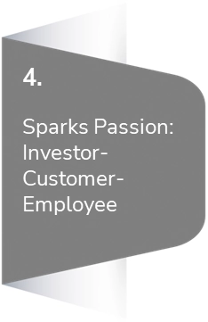 Sparks passion for investors, customers, employees